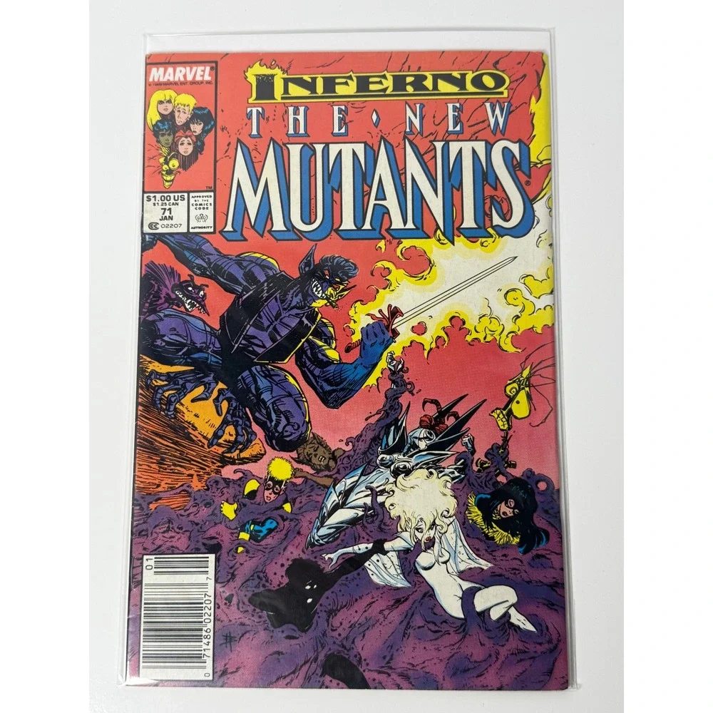 Marvel Comics The New Mutants 71 Jan 1989 Inferno Crossover Bret Blevins Cover